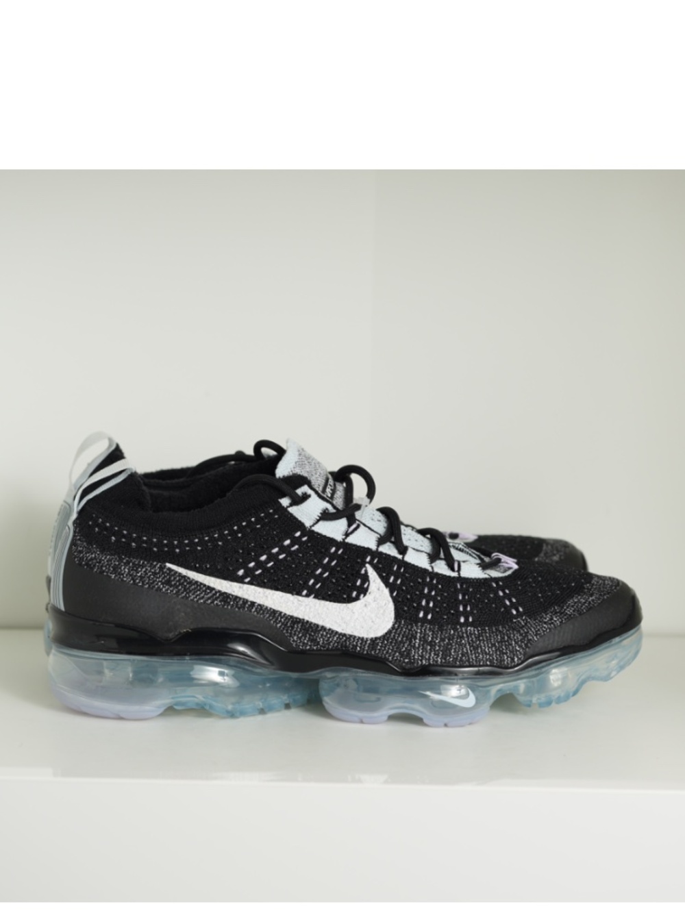 $210 Nike Air Vapormax FK Flyknit Oreo Black Blue Tint White DV1678-010 Men Sz 9